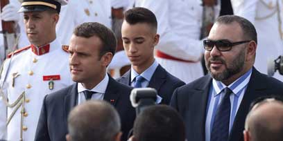 Macron en visite éclair au Maroc