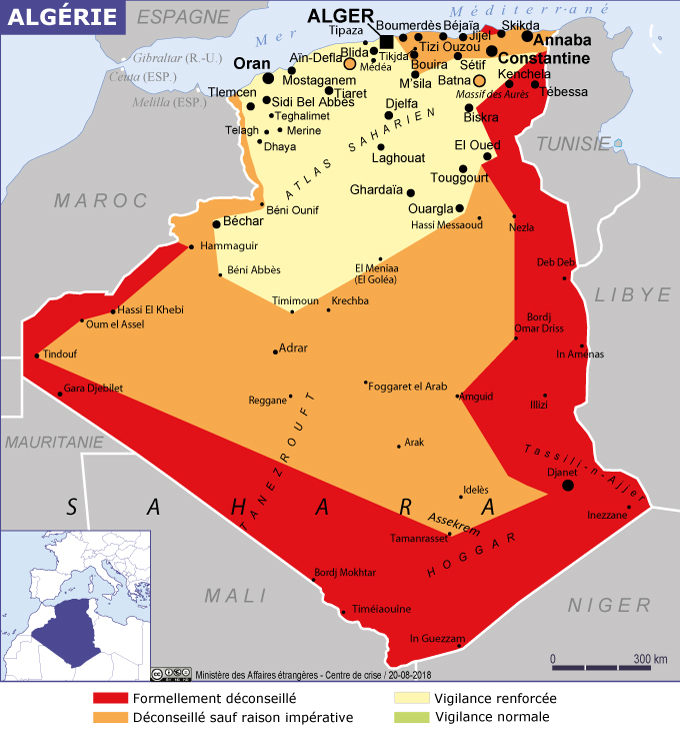 algerie carte touristique