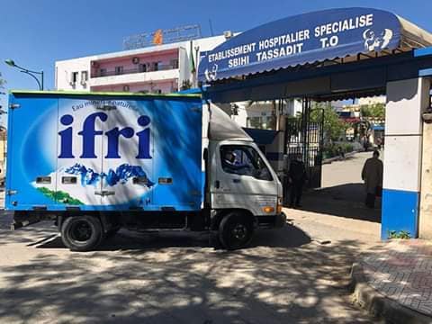 Ifri a distribué 85 000 bouteilles d'eau à 35 hôpitaux