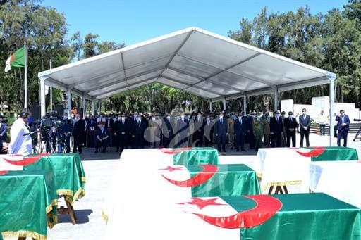 Les restes mortuaires des résistants algériens inhumés au Carré des martyrs du cimetière d’El-Alia