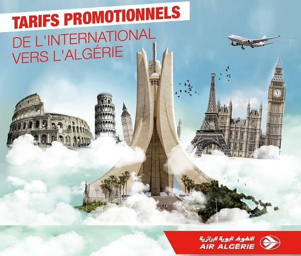 Air Algérie : tarifs promotionnels en Aller simple de l'international vers l'Algérie