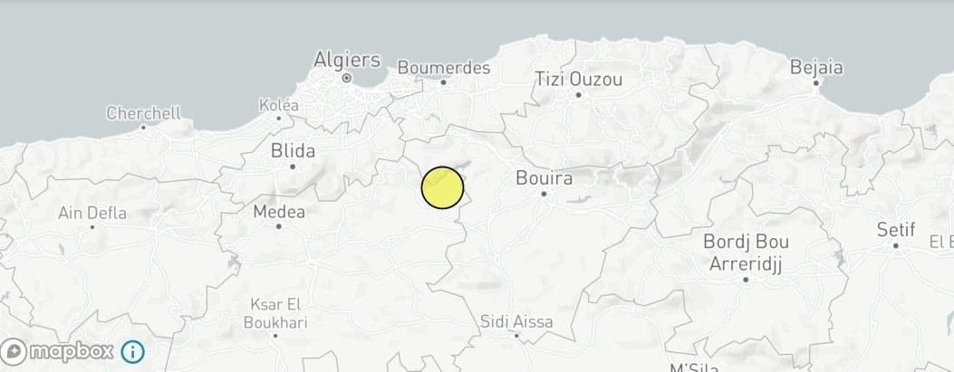 Secousse tellurique de magnitude 3,2 degrés dans la wilaya de Médéa