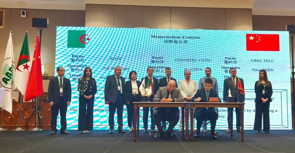 Accord entre la SNTF et l'entreprise chinoise Genertec Cntic pour la réalisation d'un complexe de fabrication d'équipements de transport ferroviaire